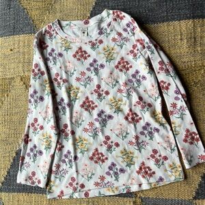 BNWOT Kate Quinn organics cotton jersey long sleeve floral tee 8